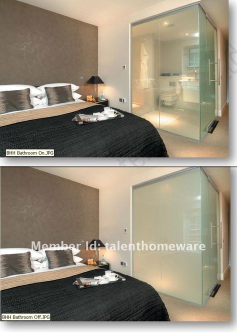 Smart Glass Bathroom, Shower With A View, Open Bathroom, Smart Glass, Smart Materials, Privacy Glass, Smart Technology, Glass Bathroom, Teen Bedroom Decor