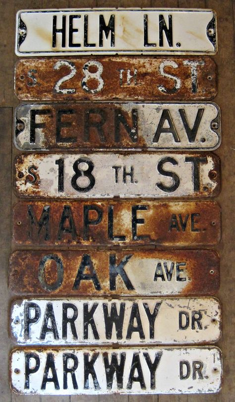 Street Signs Urban Industrial Decor, Magnet Boards, Vintage City, Urban Decor, Small Pantry, Vintage Industrial Decor, Urban Industrial, Steel Signs, Old Street