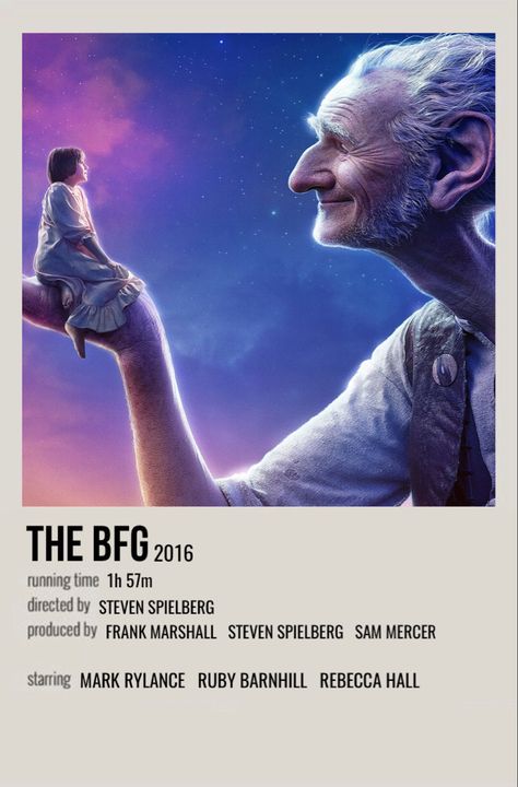 The Bfg Wallpaper, The Bfg, Disney Cartoon Movie Posters, The Bfg Movie Poster, Disney Movies Posters Original, Polaroid Movie Poster Disney, Movie Polariod Posters, 80s Movies Polaroid Poster, Bfg Movie