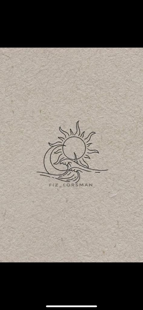 Sun Moon And Waves Tattoo, Night And Day Tattoos Ideas, Sun Over Water Tattoo, Sun Moon Cloud Tattoo, Moon And Bird Tattoo, Matching Holiday Tattoos, Son And Moon Tattoo, Sun Water Tattoo, Hand Holding Sun Tattoo