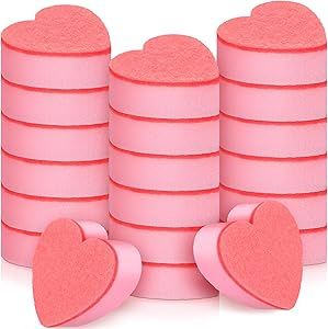 Maxcheck 20 Pcs Pink Heart Dishes Sponge for Kitchen Dual Sided Kitchen Sponge and Scrubber for Washing Dishes, Pots Pans and Household Cleaning Supplies Valentine's Day Gifts Heart Sponge, Heart Shaped Dish, Kawaii Kitchen, Pink Dishes, Kitchen Chores, Kitchen Environment, Gifts Pink, Heart Dish, Cleaning Surface