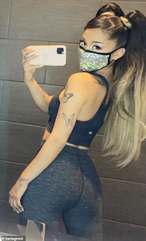 Ariana Grande covers up her arm tattoos for her wedding - including butterflies and a Pokemon | Daily Mail Online Tattoos For Her, Celebrity Arms, Ariana Grande Cover, Ariana Grande Bra, Ariana Grande Tattoo, Kardashian Beauty, Ariana Instagram, Hand And Finger Tattoos, Secret Wedding