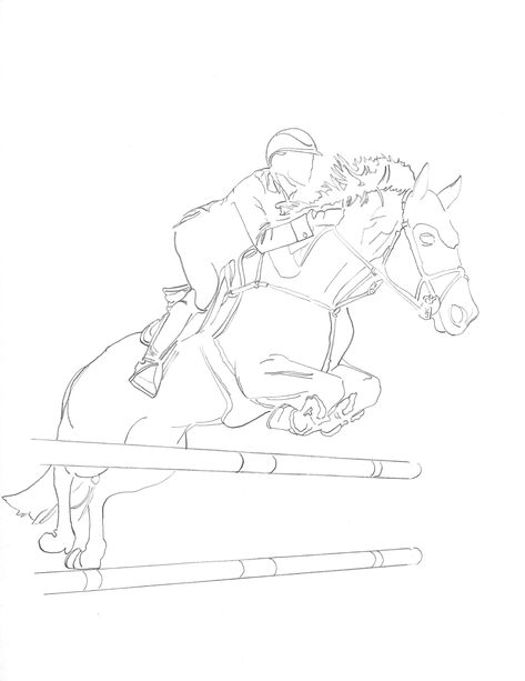 Christmas Horse Drawing Easy, Horse Drawing Tutorial Step By Step, Horse Line Art Drawing, Horse Jumping Drawing, Horse Drawing Tutorial, Horse Outline, Horse Animation, Horse Canvas Painting, Horse Art Drawing