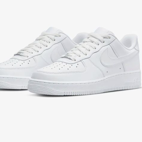 Nike Air Force 1 Sneakers Size 7y These Were Store Display, Otherwise Brand New No Box Good Nike Shoes, White Nikes Shoes, Air Force 1 Blanche, Whote Shoes, Airforces Shoes, Nike Closet, White Shoes Nike, Off White Shoe, Zapatillas Air Force