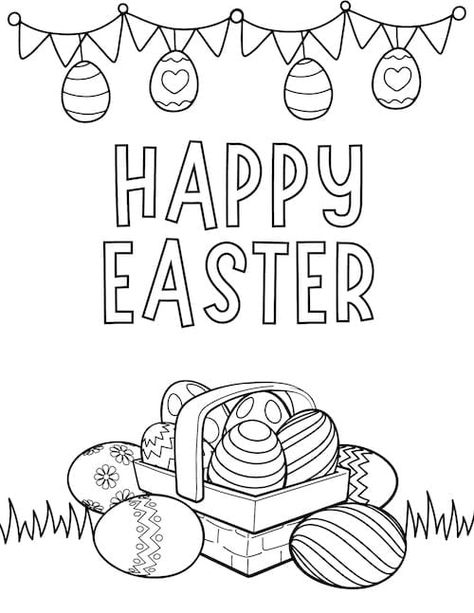 Celebrate spring with these free printable Easter coloring pages for kids. These Easter coloring sheets feature assorted easter bunnies, baby chicks, easter eggs, Christian symbols, easter baskets and much more. Whether you are looking for kids coloring pages for younger children like toddlers and preschoolers or teenagers and adults, there are tons of free and fun Easter activities for kids of all ages. Easter Coloring Pages For Preschoolers, Preschool Easter Crafts Christian, Easter Classroom Decorations, Easter Basket Printable, Printable Easter Coloring Pages, Easter Coloring Pages For Kids, Egg Coloring Pages, Easter Coloring Pages Printable, Easter Coloring Sheets