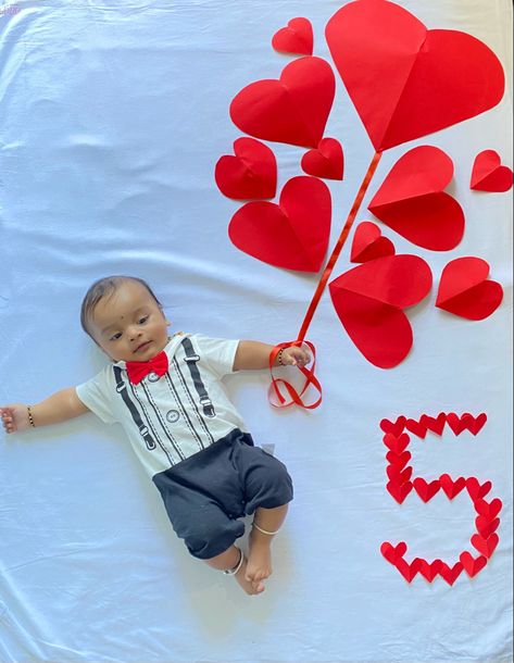 5th month baby photoshoot for Valentine’s Day 5 Month Birthday Ideas, 5 Month Boy Photo Shoot, 5months Baby Photoshoot Ideas, Valentine's Baby Photo Shoot, 2 Nd Month Baby Photoshoot, 5 Month Baby Picture Ideas, 4 Month Baby Boy Photoshoot, 5 Month Photoshoot Ideas, 5months Baby Photoshoot Boy