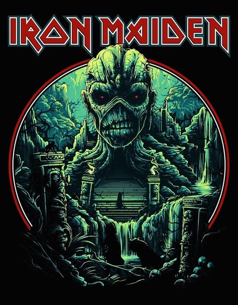 Iron Maiden Eddie Art, Iron Maiden Art, Heavy Metal Artwork, Music Store Design, Iron Maiden Mascot, Arte Heavy Metal, Iron Maiden Posters, Metal Band Logos, Rock N Roll Art