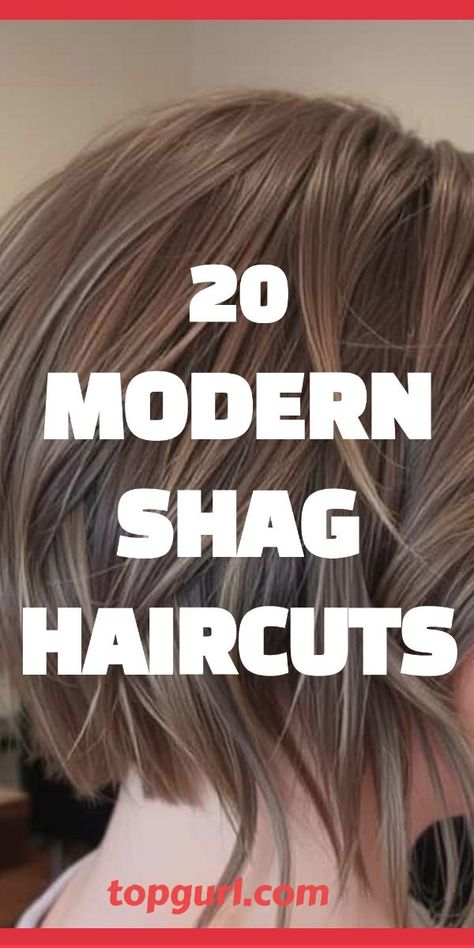 Upgrade your look with these 20 modern shag haircuts for women that bring texture and movement to any hairstyleFrom layered cuts with wispy bangs to edgychoppy stylesthese shags are perfect for adding volume and a playful vibe to your lookWhether you have shortmediumor long hairthere's a shag haircut here to inspire your next salon visitSave this pin and visit our site for more trendy shag haircut ideas Shag Hairstyles Medium Long Bangs, Med Length Edgy Hair, Shaggy Thick Hair Short Hairstyles, Short Shag For Thinning Hair, Long Hair Short Choppy Layers, Short Shag Hair Color Ideas, Cute Edgy Haircuts, Modern Shag Fine Hair, Short Shag With Long Bangs