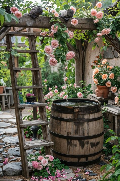 Rustic Courtyard Garden Ideas, Coquette Interior, Rustic Backyard Ideas, Rustic Cottage Garden, Rustic Courtyard, Artsy Garden, Vintage Garden Ideas, Wooded Backyard Landscape, Scotland Cottage