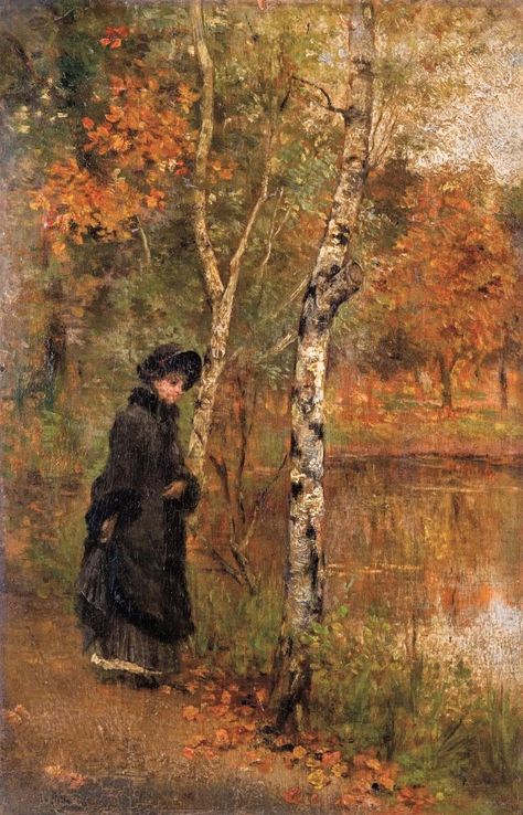 Paintings Of Women, Victorian London, Russian Painting, Academic Art, Impressionist Artists, Autumn Collection, Autumn Painting, Paintings I Love, Historical Art