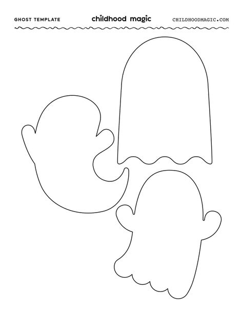 Ghost Template - Free Printable Halloween Printables Free Templates, Ghost Template, Halloween Felt Crafts, Moldes Halloween, Imprimibles Halloween, Halloween Themed Activities, Template Free Printable, Halloween Crafts Preschool, Ghost Crafts