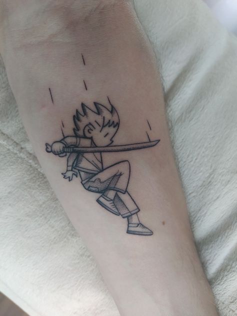 Scott Pilgrim Vs The World Tattoo, Scott Pilgrim Tattoo Ideas, Scott Pilgrim Tattoo, Persona Tattoo, Pilgrim Tattoo, Knight Tattoo, Scott Pilgrim Vs. The World, Chest Tattoo Men, Sketch Tattoo Design