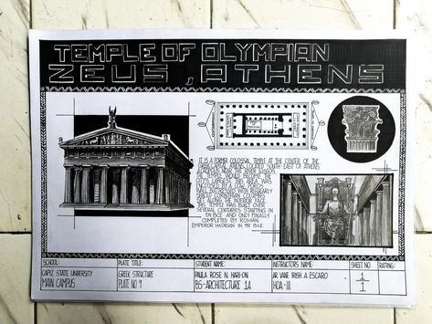 Egyptian Architecture Plates, History Architecture Sheets, History Of Architecture Plates Layout, Architect Plates, Architecture Plates Layout, History Of Architecture Plates, Parthenon Architecture, Architecture Plates, History Template