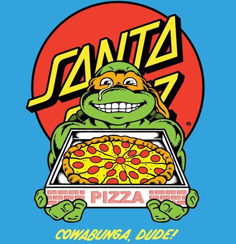 We're soooo stoked on this collection! The artwork is a rad mix of classic Teenage Mutant Ninja Turtle stuff and some newer graphics to be sure to have something for everyone! The first TMNT pro decks feature a board for each character (Michealangelo, Don Santa Cruz Stickers, Ninja Stickers, Cowabunga Dude, Pizza Art, 2160x3840 Wallpaper, Ninja Turtles Artwork, Skate Art, Teenage Mutant Ninja Turtle, Skateboard Art