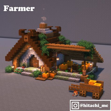 Halloween Build Minecraft, Cute Village Minecraft, Minecraft Halloween Decorations, Minecraft Farm Builds, Minecraft Bakery, Minecraft Roof, Minecraft Halloween, Case Minecraft, Rumah Minecraft Sederhana