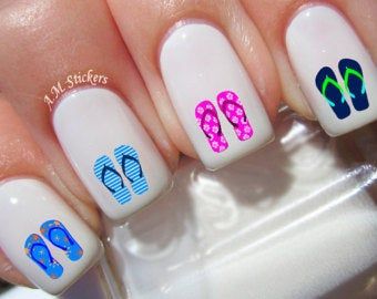 Flip Flop Nails, Beach Nail Art, Nail Art Halloween, Gel Nails At Home, Toe Nail Designs, Short Nail Designs, Beach Nails, Nail Art Summer, Types Of Nails