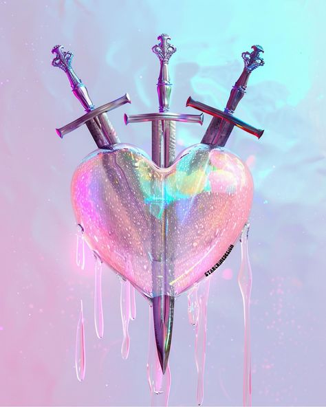 Your precious heart 💖 ⚔️This is also my entry for the #threeofswords challenge hosted by @aineuroangels #neuroangelstarot. I was invited by the amazing @the_clone_supper 🖤💕 If you enjoy tarot & feel inspired to join, you’re invited!!✨ In my experience, sorrow eventually gives your heart wings to fly. Tears are cleansing. Like red bull.. but for the soul😆 Breaking through sadness liberates us from the pain, little by little. Don’t forget, your heart is a precious thing. Be kind to yours... Baby Cry, Wings To Fly, Heart Wings, Book Cover Design Inspiration, Iphone Lockscreen Wallpaper, Glitter Art, Lisa Blackpink Wallpaper, Iphone Design, 판타지 아트