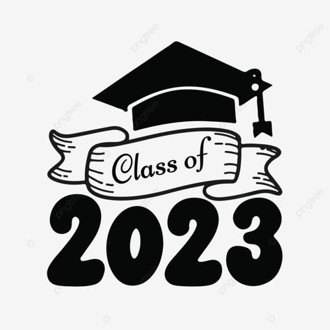 2023 Icon Aesthetic, Graduation Cap Drawing, 2023 Vector, Graduation Drawing, Welcome To Class, Watercolor Calendar, 2023 Png, 2023 Svg, Welcome Design