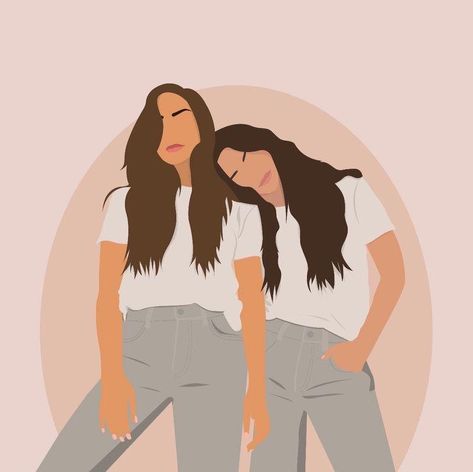 Friendship Illustration, Friends Illustration, Illustration Art Drawing, Illustration Art Girl, Girly Art Illustrations, Art Et Illustration, Fashion Art Illustration, Feel Safe, Dreamy Art