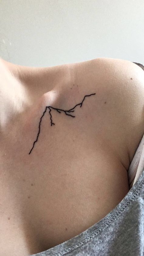 Collar Bone Mountain Tattoo, Collarbone Mountain Tattoo, Mountain Collar Bone Tattoo, Confidence Tattoo, Bird Collar, Collarbone Tattoo, Cage Tattoos, Bone Tattoo, Ribcage Tattoo