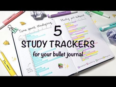 5 bullet journal study tracker ideas and how to use them📖✨ - YouTube Journal Study Tracker, Study Tracker Ideas, Bullet Journal Study Tracker, Study Tracker Bullet Journal, Study Tracker, Tracker Bullet Journal, Journal Tracker, Tracker Ideas, School Season