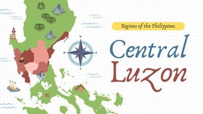 Regions of the Philippines Central Luzon Region 3 Educational Presentation in Blue, Red, and Green Geometric Style - Templates by Canva Luzon Map, Central Luzon, Regions Of The Philippines, The Philippines, Presentation Templates, Design Details, Philippines, Presentation, Map