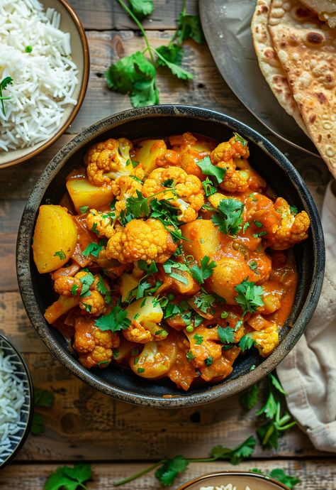 Learn How to Cook Aloo Gobi Recipe For Free | Recipes You'll Love, Made Easy! Indian Winter Recipes, Meal Prep Indian Food, Alo Gobi Recipe, Alo Gobi, Indian Food Vegetarian, Aloo Gobi Recipe, Gobi Recipe, Trendy Recipes, Gobi Recipes