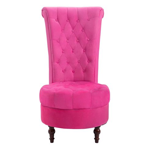 Pink Chairs Living Room, Pink Accent Chair, Upholstery Pins, Pink Chairs, Chair Classic, Flush Door Design, Living Room Chair, Pink Chair, Velvet Chair