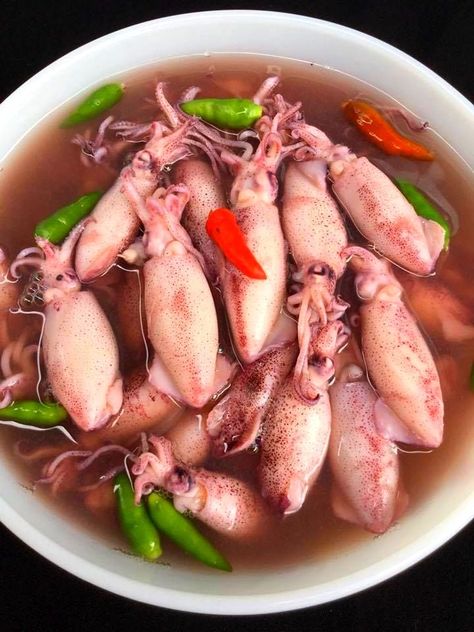 Squid Soup, Healthy Food Menu, Food Cart Design, Thailand Food, Food Babe, Island Food, Food Drinks Dessert, Fish Sauce, Perfect Food