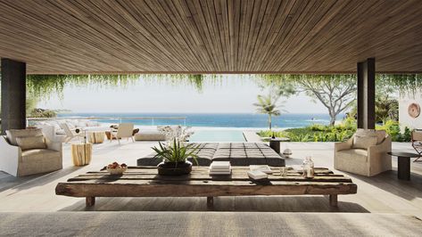 TM House |Sustainable Luxury Villa in Lombok| Architecture and Interior Design | Villas in Bali & Lombok |Lombok Architect Bali Beach House, Mediterranean Style Interior, Villas In Bali, Mediterranean Styles Interior, Interior Wall Colors, Bali Lombok, Bali House, Brick Decor, Bali Villa