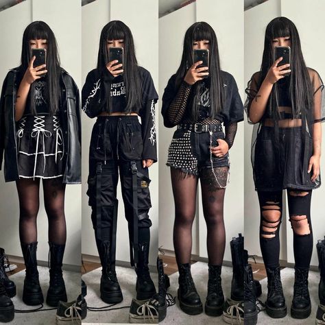 Alternative Gig Outfit, Metal Concert Outfits Women, Qveen Herby Concert Outfit, The Front Bottoms Concert Outfit, Emo Concert Outfit Ideas, Download Festival Outfit Ideas, Metal Gig Outfit, Alt Music Festival Outfit, Heavy Metal Festival Outfit