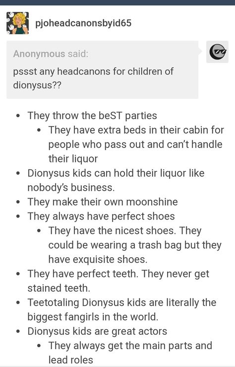 Cabin 12 Headcanons, Zeus Cabin Headcanons, Dionysus Cabin Headcanons, Percy Jackson Dionysus, Pjo Cabin Headcanons, Dionysus Pjo, Pjo Dionysus, Children Of Dionysus, Cabin 12 Dionysus