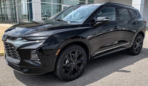 Black Chevy Blazer 2022, Chevy Blazer Rs Black, New Car Aesthetic Suv, Chevy Trailblazer 2023, Blacked Out Chevy Blazer, Chevy Blazer Aesthetic, Chevrolet Blazer 2023, Chevy Blazer 2023, Chevy Blazer 2024