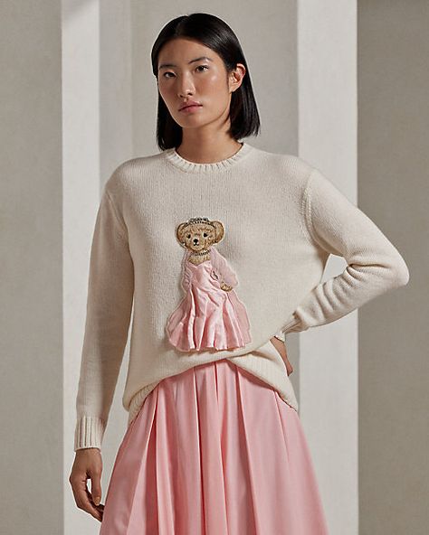 Lunar New Year Polo Bear Jumper for Women | Ralph Lauren® UK Polo Bear Sweater, Polo Bear Ralph Lauren, Jumper For Women, Bear Sweater, Polo Bear, Ralph Lauren Women, Cashmere Jumper, Linen Suit, Ralph Lauren Collection