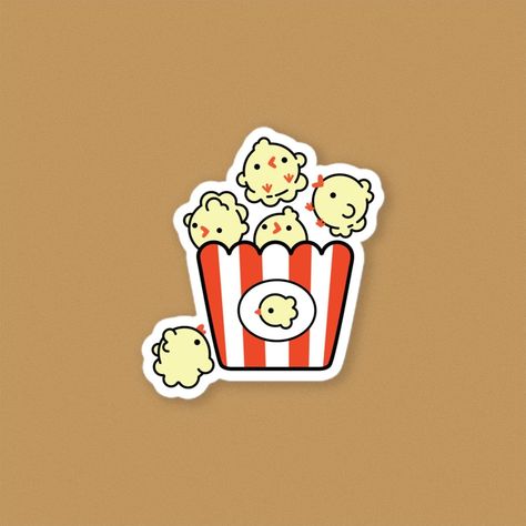 In the realm of late night street snacks, popcorn chicken reigns supreme. Crispy, crunchy, and piping hot, this fried Taiwanese piece of heaven pairs well with basil and boba tea. Get the skewers and spicy powder ready! Order 3 or more stickers and get one Ni De Mama Logo Sticker and one additional random sticker for free! (Automatically added to your cart) Please note that stickers are final sale. Product Details 2-4 year outdoor life Glossy finish Will hold up through various weather conditions and temperatures Printed on a PVC-free film PET laminate with UV screening to protect from weather and sunlight Application Apply on a dry, flat surface for maximum sticker life Size Guide 2.7in x 3in Popcorn Logo, Mama Logo, Popcorn Stickers, Street Snacks, Chicken Logo, Printable Sticker Sheets, Night Street, Popcorn Chicken, Pumpkin Stickers