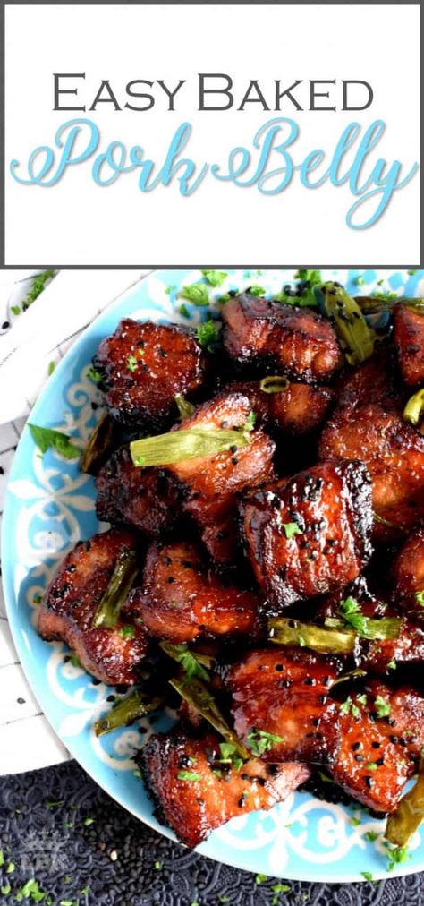 Recipes Easy On Stomach, Baked Pork Belly, Pork Belly Recipe Oven, Pork Belly Recipes Easy, Pork Belly Recipes Crispy, Pork Belly Tacos, Pork Belly Burnt Ends, Asian Pork, Pork Belly Recipes