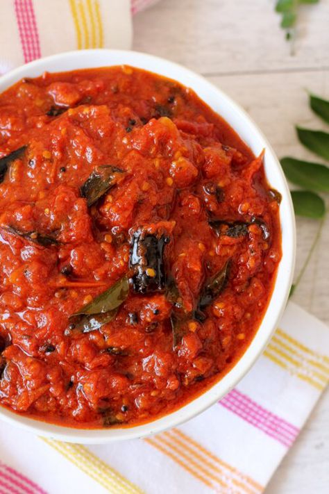 Tomato pickle recipe, instant andhra tomato pachadi Tomato Achar Recipe, Pickle Sauce, Tomato Pickle Recipe, Tomato Pachadi, Indian Pickle Recipe, Andhra Recipes, Pickle Recipe, Tomato Chutney, South Indian Food