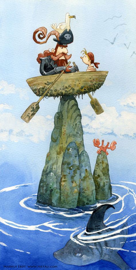 Pirate Illustration Character, Shipwreck Illustration, Pirate Art Drawing, Pirate Watercolor, Drawing Pirate, Pirate Illustration, Pirates Illustration, Baba Jaga, Story Books Illustrations