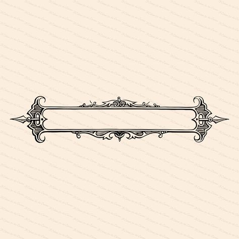 Vintage Title Template, Victorian Border Design, Vintage Border Design, Vintage Header, Title Border, Title Template, Victorian Border, Card Borders, Title Png