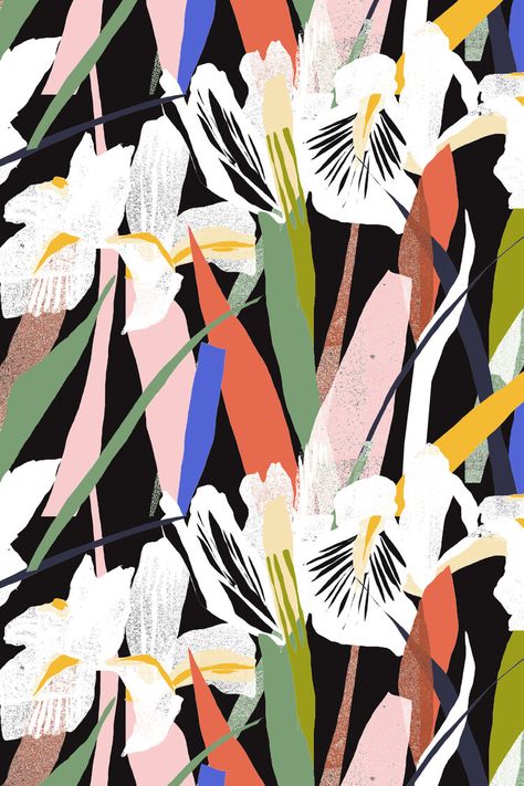 Print Design and Surface Pattern — Katy Welsh Design For Clothes, Vintage Floral Prints, Flower Print Pattern, Textile Prints Design, Abstract Floral Print, Tree Illustration, Bright Colored, Vintage Floral Print, Dreamy Art