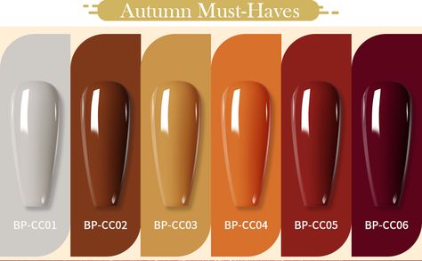 Winter Polish Nails, Fall Red Orange Nails, Burnt Orange Nail Polish Fall, Fall Color Nails Autumn Gel, Fall Nails 2023 Burnt Orange, Autumn Nail Polish Colors, One Color Fall Nails, Pumpkin Colour Nails, Winter Color Nail Polish