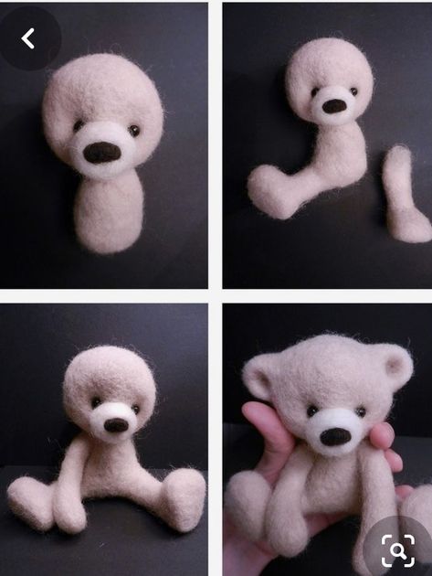 Tovad Ull, Teddy Bear Crafts, Needle Felting Tutorial, Bear Felt, Trendy Sewing Projects, Needle Felting Diy, Needle Felted Christmas, Felt Gifts, Felt Fairy