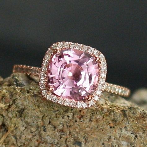 Sapphire Engagement Ring Cushion, Sapphire Engagement Ring Halo, Pink Sapphire Engagement Ring, Engagement Ring Cushion, Diamond Engagement Rings Cushion, Pink Sapphire Ring Engagement, Sapphire Diamond Engagement, Diamond Sapphire Engagement Ring, Ring Cushion