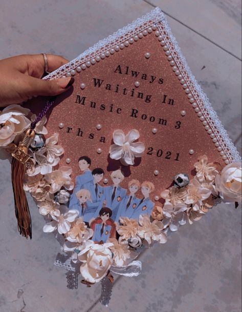 Anime Graduation, Txt Grad Cap, Aesthetic Grad Cap Ideas, Demon Slayer Graduation Cap, Genshin Graduation Cap, Anime Cap Decoration Graduation, Steven Universe Graduation Cap, Anime Cap Ideas For Graduation, One Piece Graduation Cap