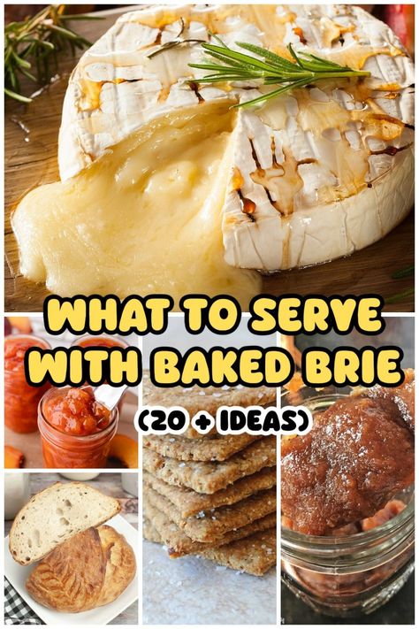 Baked Brie is a delictable crowd pleaser in parties and holiday season. Use this guide of What to Serve with Baked Brie to elevate this melty appetizer and generously entertain your guests. Best Baked Brie Recipe, Brie Toppings, Baked Apple Slices, Baked Brie Appetizer, Baked Dips, Slow Cooker Apple Butter, Brie Appetizer, Brie Puff Pastry, Pantry Recipes