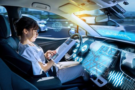 Connected Car, Mustang Mach 1, Autonomous Vehicle, Jaguar Land Rover, Head Up Display, Audi A8, Bmw X6, Woman Reading, Top Cars