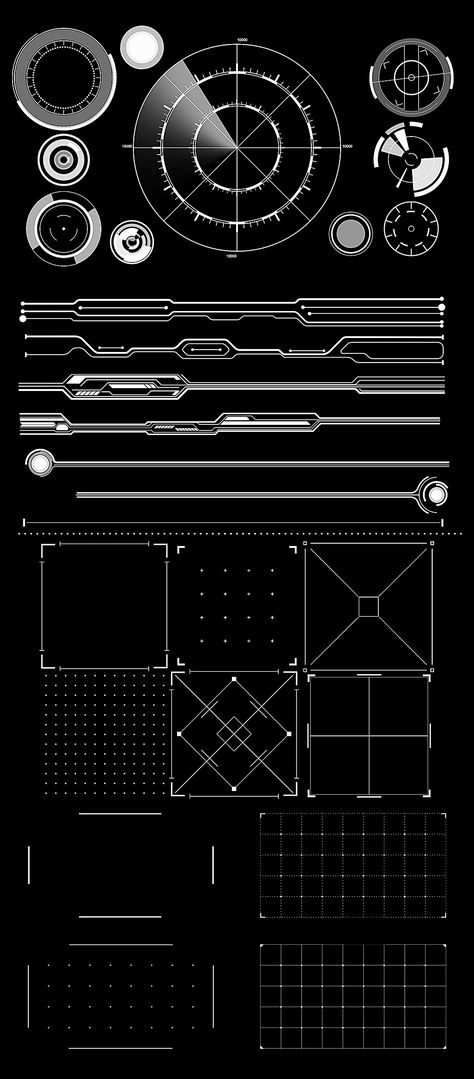 Sci-Fi Hud Element Pack by up3d | VideoHive Sci Fi Elements, การออกแบบ Ui Ux, Hud Elements, Sci-fi Ui, Sci Fi Design, Game Ui Design, Control Panels, Ui Inspiration, User Interface Design