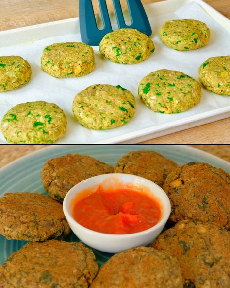 This easy and incredibly delicious Chickpea Patties Recipe was passed down from my grandmother and is perfect for lunch or dinner! These patties are high in protein, packed with flavor, ... Read more Chic Peas, Chickpea Patties, Gluten Free Bread Crumbs, Patties Recipe, Vegetable Casserole, Light Snacks, Red Chili Flakes, Crispy Potatoes, My Grandmother