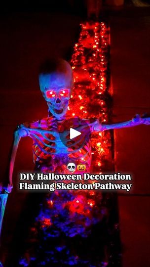 Facebook Flaming Skeleton, Dark Paint, Spray Foam Insulation, Flickering Lights, The Skeleton, Spray Foam, Foam Insulation, Zip Ties, Halloween Decoration