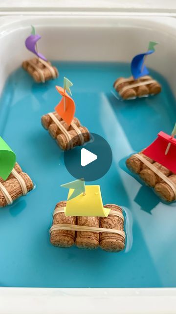 Two to Love - Motherhood • DIY • Activities & Crafts for Kids on Instagram: "🍾 Wine Cork Sailboats ⛵️  Happy First Day of Summer!   Make sweet little sailboats with your kids this summer! These fun boats float really well, making them perfect for all water play this season, whether in a bin or during bath time.  #sailboats #winecorkcrafts #easycraft #diy #crafts #diycrafts #easycraftsforkids #summercrafts #craftideasforkids #diymom #diyforkids #summeractivities #summeractivitiesforkids #waterplay" Make A Boat For Kids That Floats, Diy Boats For Kids That Float, Diy Boat For Kids That Float, Sailboat Diy, Sailboat Craft, Happy First Day Of Summer, Boat Crafts, Make A Boat, Diy Boat